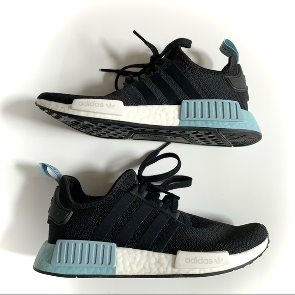 adidas Shoes - Adidas NMD R1 Black & Light Blue Women’s size 7